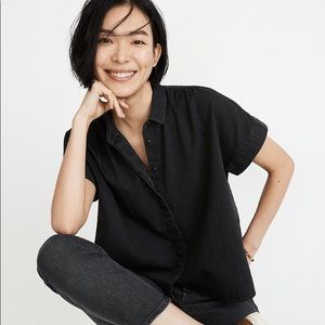 NEW Madewell Lunar Wash Denim Hilltop Shirt Size L